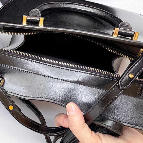 SOLD❤️Saint Laurent YSL Uptown Small Black Monogram Top Handle Bag + Clutch - Picture 16 of 16